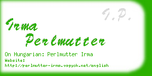 irma perlmutter business card